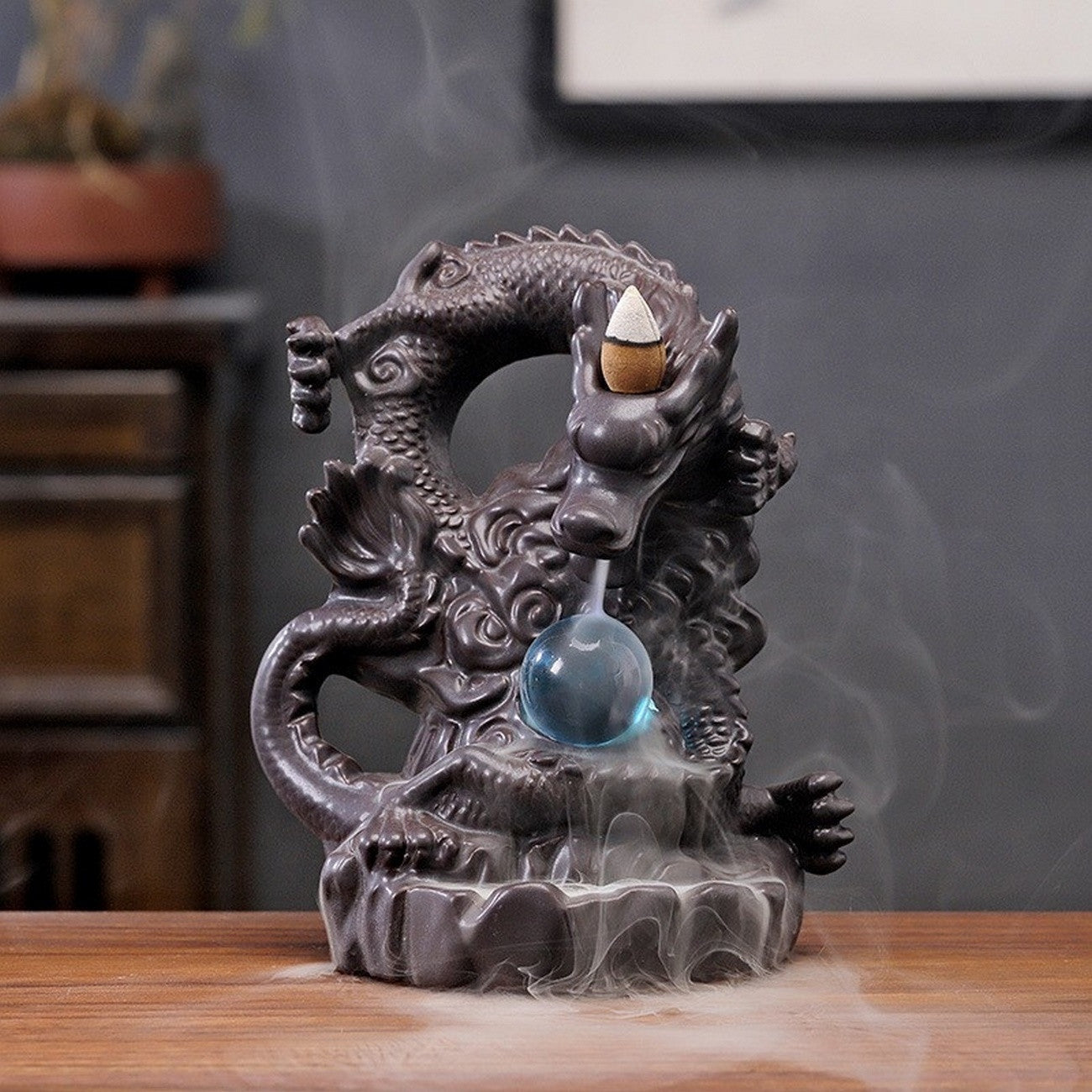 IncenseBurner™ - Quemador incienso de dragón con esfera retroiluminada