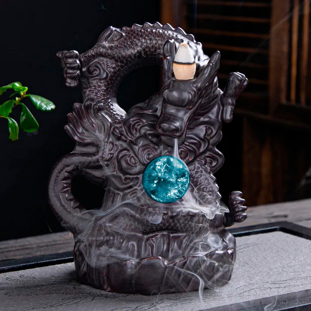 IncenseBurner™ - Quemador incienso de dragón con esfera retroiluminada