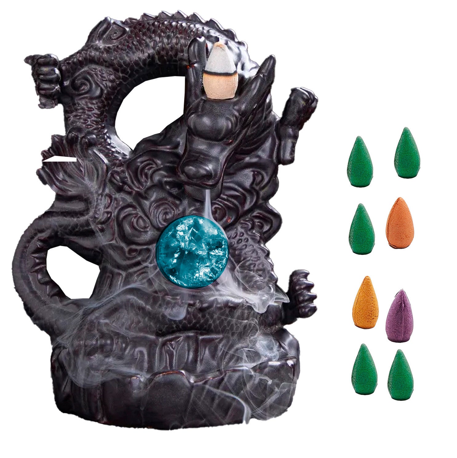 IncenseBurner™ - Quemador incienso de dragón con esfera retroiluminada
