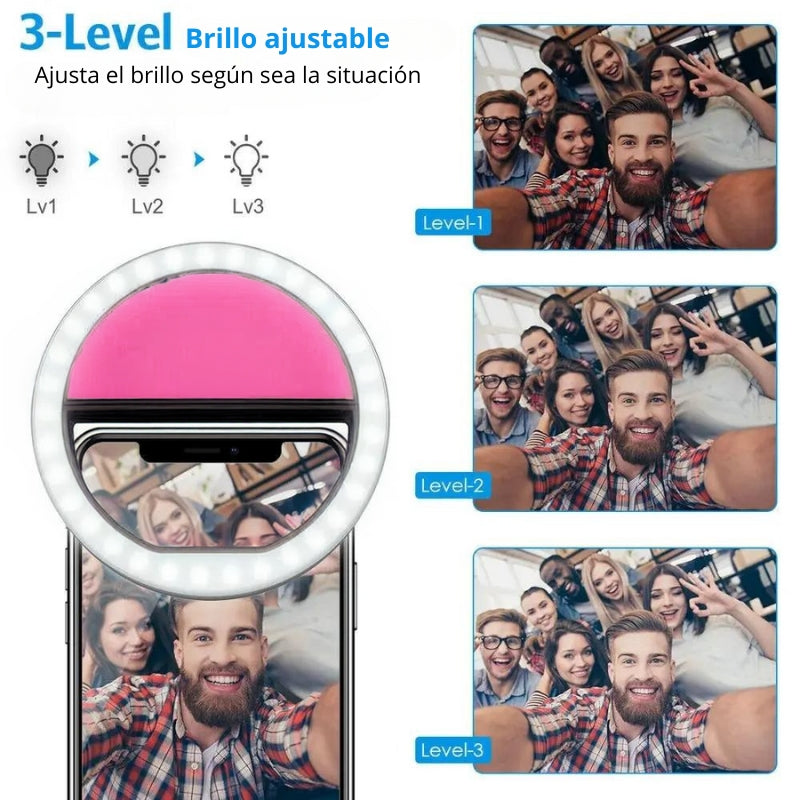 FotoLed™ - Aro de luz compatible con diferentes dispositivos.