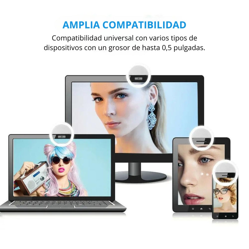 FotoLed™ - Aro de luz compatible con diferentes dispositivos.
