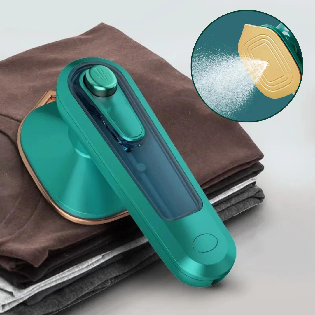 KIT PORTATIL DE CUIDADO DE ROPA® - PLANCHA VAPOR + CEPILLO QUITA MOTA