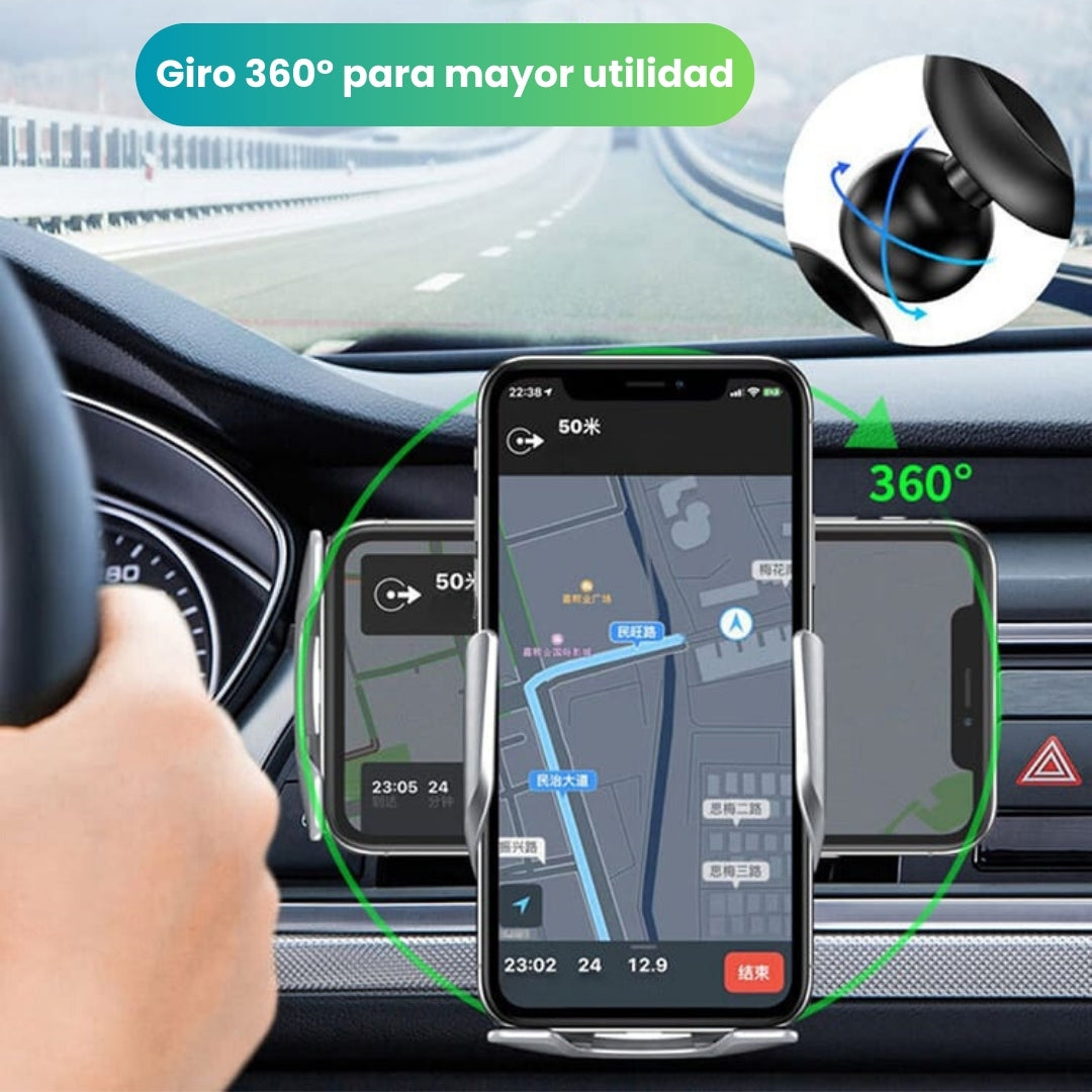 Smart Sensor™ Soporte de telfono para carro con cargador inalambrico