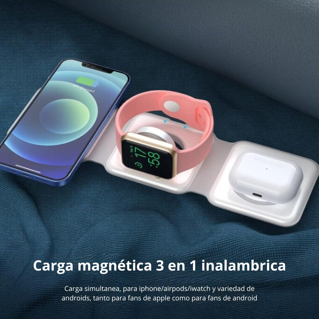 EVOLVE™ Cargador Inalámbrico 3-1 Magnético silic
