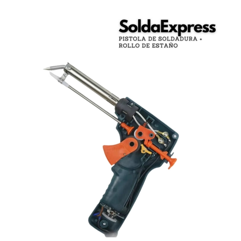 SoldaExpress - Pistola de soldadura + Rollo de estaño