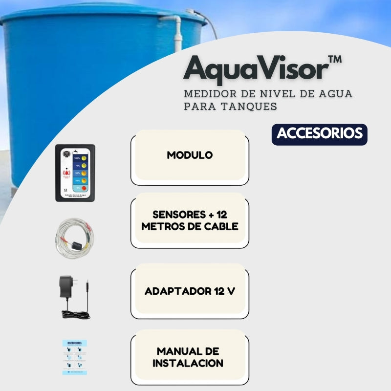 AquaVisor™ - Medidor de nivel de agua para tanques