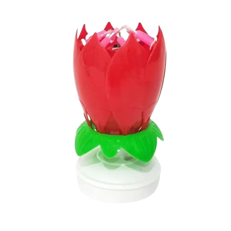 FlowerParty® - Vela musical giratoria para cumpleaños