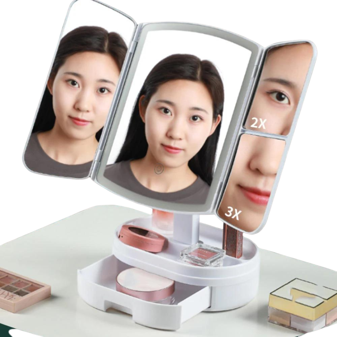 Espejo Organizador De Maquillaje 3 En 1 - GLOW ESPEJO PRO®