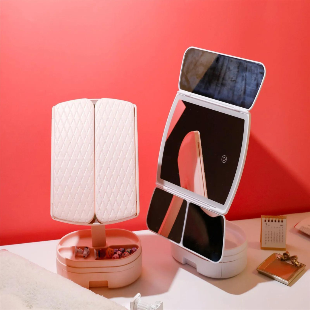 Espejo Organizador De Maquillaje 3 En 1 - GLOW ESPEJO PRO®