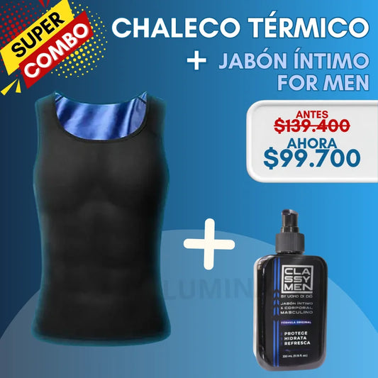Combo Chaleco Osmotexliso Térmico + Jabón Íntimo para hombres